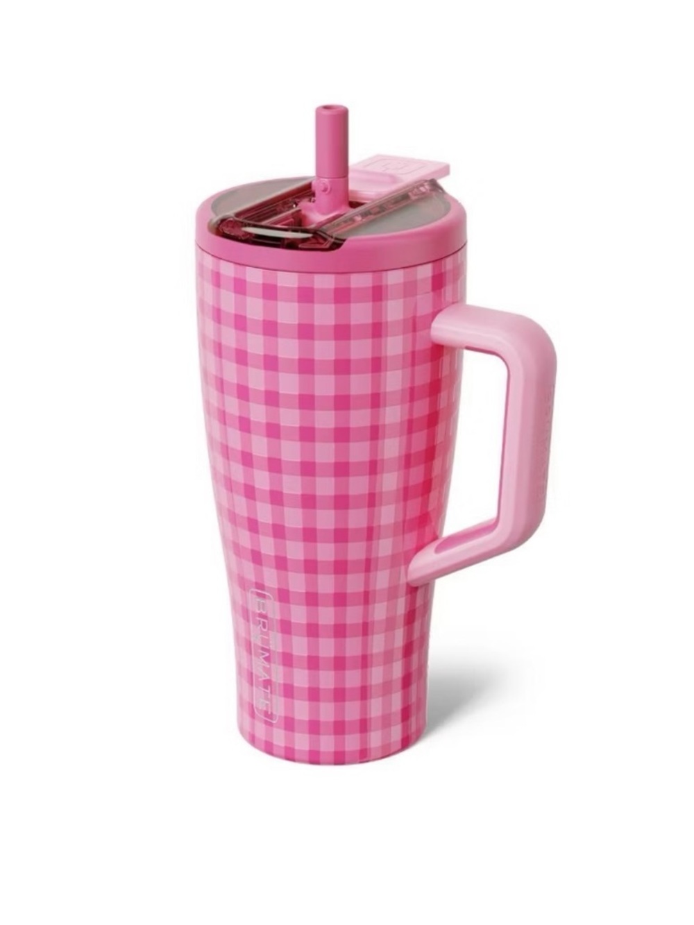 🦋BRUMATE 30oz Stainless Steel Era Flip Water Bottle - Pink Gingham - Madi Nelson